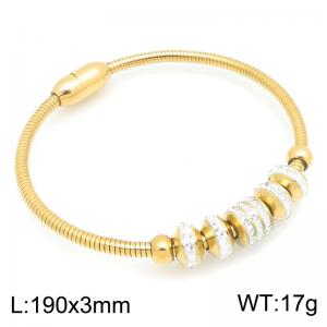Stainless Steel Stone Bracelet - KB216701-TSC