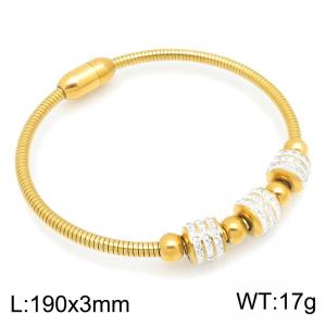 Stainless Steel Stone Bracelet - KB216703-TSC