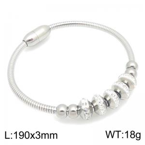 Stainless Steel Stone Bracelet - KB216706-TSC