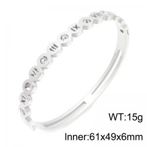 Stainless Steel Stone Bangle - KB216826-TSC