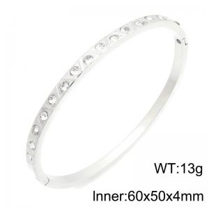 Stainless Steel Stone Bangle - KB216838-TSC