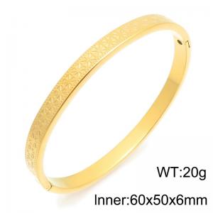 Stainless Steel Gold-plating Bangle - KB216865-TSC