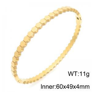 Stainless Steel Gold-plating Bangle - KB216879-TSC