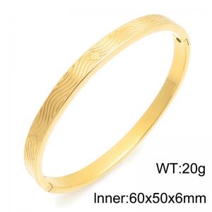 Stainless Steel Gold-plating Bangle - KB216882-TSC