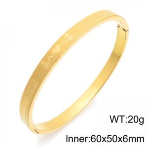 Stainless Steel Gold-plating Bangle - KB216895-TSC