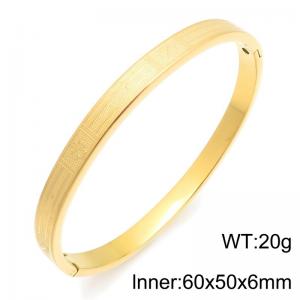 Stainless Steel Gold-plating Bangle - KB216901-TSC