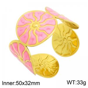 Stainless Steel Gold-plating Bangle - KB216908-DM
