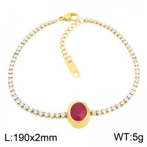 Stainless Steel Stone Bracelet - KB217236-HR