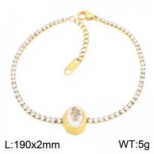 Stainless Steel Stone Bracelet - KB217237-HR