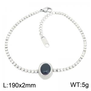 Stainless Steel Stone Bracelet - KB217240-HR
