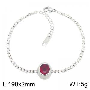 Stainless Steel Stone Bracelet - KB217241-HR