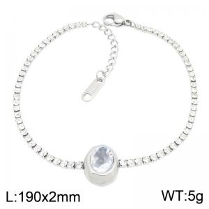Stainless Steel Stone Bracelet - KB217242-HR