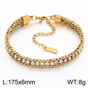 Stainless Steel Stone Bracelet - KB217245-SXSJ