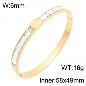 Stainless Steel Gold-plating Bangle - KB217636-SP