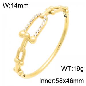 Stainless Steel Gold-plating Bangle - KB217643-SP