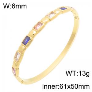 Stainless Steel Gold-plating Bangle - KB217644-SP