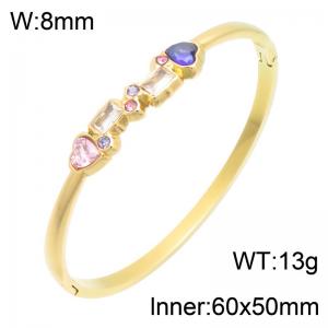 Stainless Steel Gold-plating Bangle - KB217648-SP