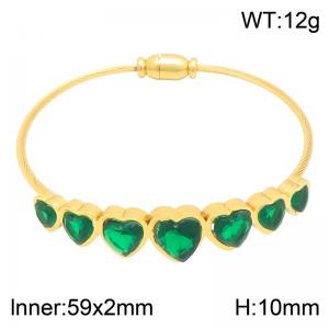 Stainless Steel Gold-plating Bangle - KB217655-SP