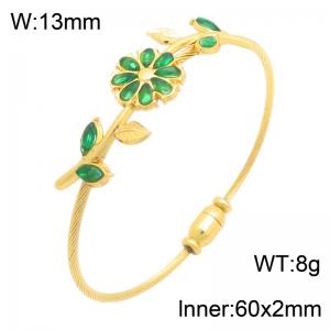 Stainless Steel Gold-plating Bangle - KB217656-SP