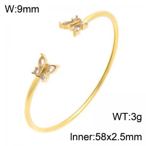 Stainless Steel Gold-plating Bangle - KB217661-SP