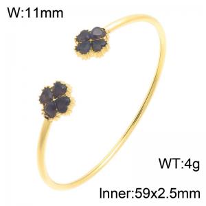 Stainless Steel Gold-plating Bangle - KB217662-SP