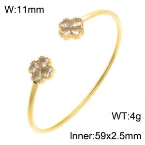 Stainless Steel Gold-plating Bangle - KB217664-SP