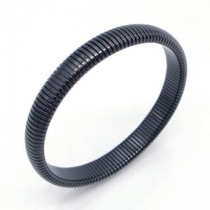 Stainless Steel Black-plating Bangle - KB217693-HB