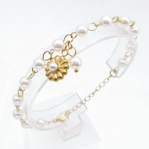 Stainless Steel Gold-plating Bracelet - KB217883-TJG