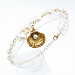 Stainless Steel Gold-plating Bracelet - KB217893-TJG