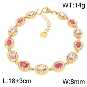 Stainless Steel Stone Bracelet - KB217953-CAJY