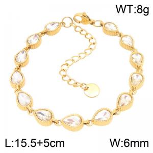 Stainless Steel Stone Bracelet - KB217972-CAJY