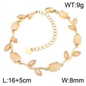Stainless Steel Stone Bracelet - KB217975-CAJY
