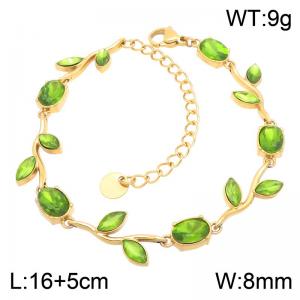 Stainless Steel Stone Bracelet - KB217976-CAJY