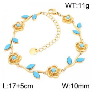 Stainless Steel Stone Bracelet - KB217982-CAJY