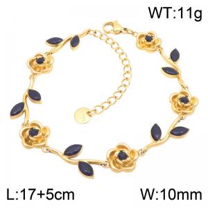 Stainless Steel Stone Bracelet - KB217983-CAJY