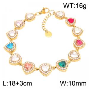 Stainless Steel Stone Bracelet - KB217988-CAJY