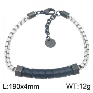 Stainless Steel Black-plating Bracelet - KB217993-HR