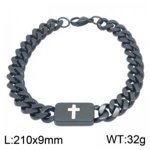 Stainless Steel Black-plating Bracelet - KB217998-HR