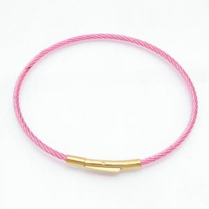 Stainless Steel Wire Bangle - KB218111-CQ