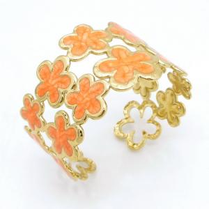 Stainless Steel Gold-plating Bangle - KB218195-DM