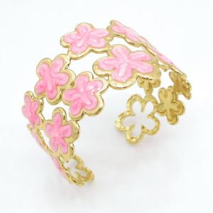 Stainless Steel Gold-plating Bangle - KB218196-DM