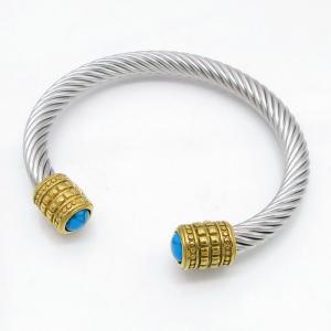 Stainless Steel Wire Bangle - KB218230-GSD