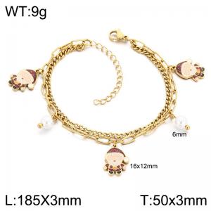 Stainless Steel Gold-plating Bracelet - KB218488-Z