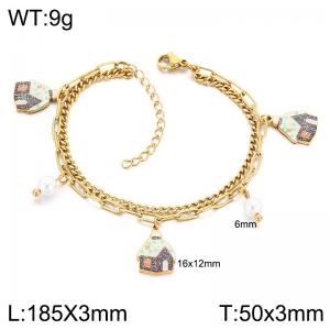 Stainless Steel Gold-plating Bracelet - KB218490-Z