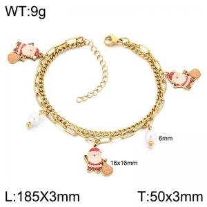 Stainless Steel Gold-plating Bracelet - KB218494-Z