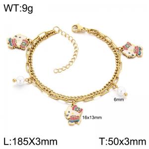 Stainless Steel Gold-plating Bracelet - KB218496-Z