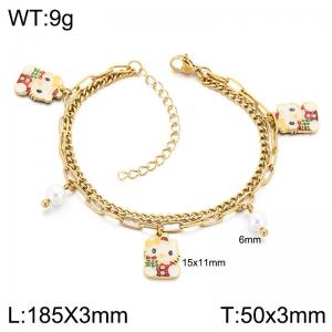 Stainless Steel Gold-plating Bracelet - KB218499-Z