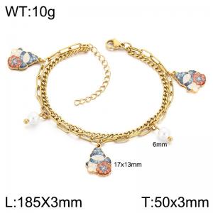 Stainless Steel Gold-plating Bracelet - KB218500-Z