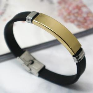 Stainless Steel Rubber Bracelet - KB218534-WGXM