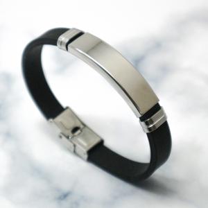Stainless Steel Rubber Bracelet - KB218535-WGXM